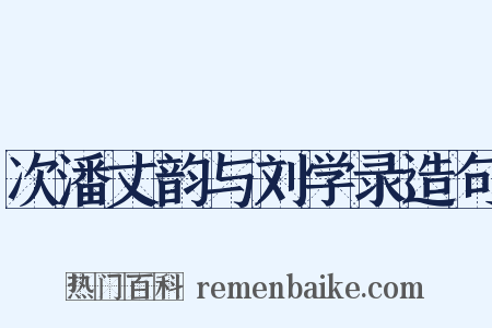 次潘丈韵与刘学录造句是什么意思的图片